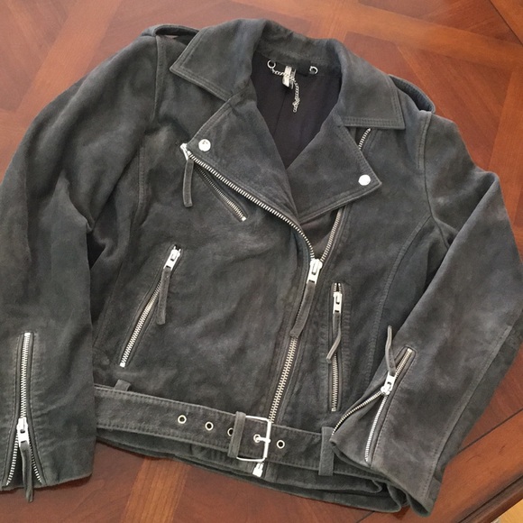 Topshop moon suede biker jacket - Picture 5 of 8